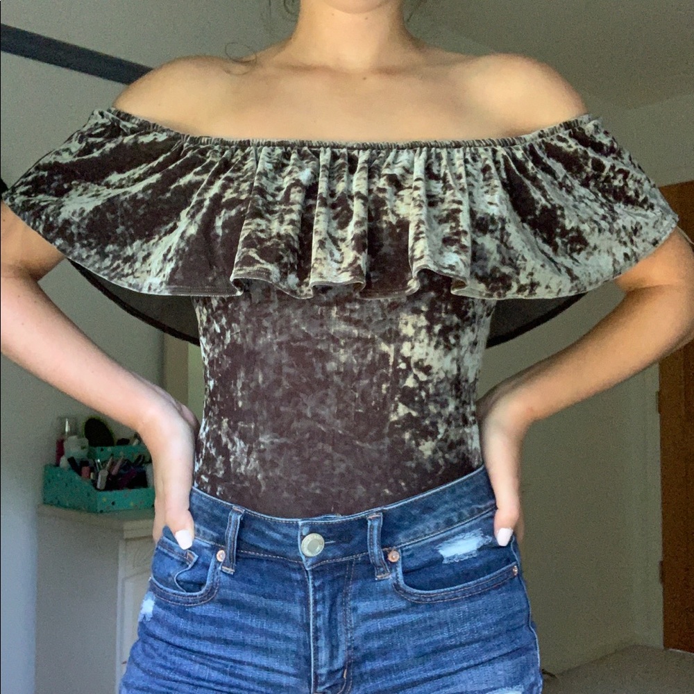 crushed velvet bodysuit!